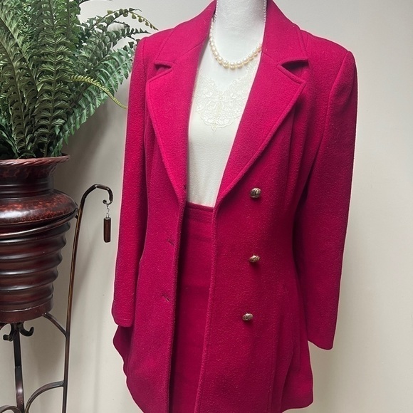 Danielle International Vintage Fuchsia Wool Set Size 44 Italian (XS/S) - Picture 4 of 15